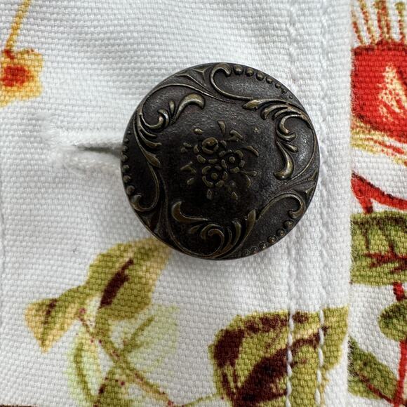 Disney Alice Through the Looking Glass Jacket Womens Small White Floral Boho - Picture 4 of 10